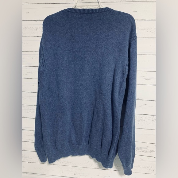 Nautica Men’s Sweater XL Blue 100% Cotton Crew Neck Long Sleeve Pullover - Picture 7 of 11